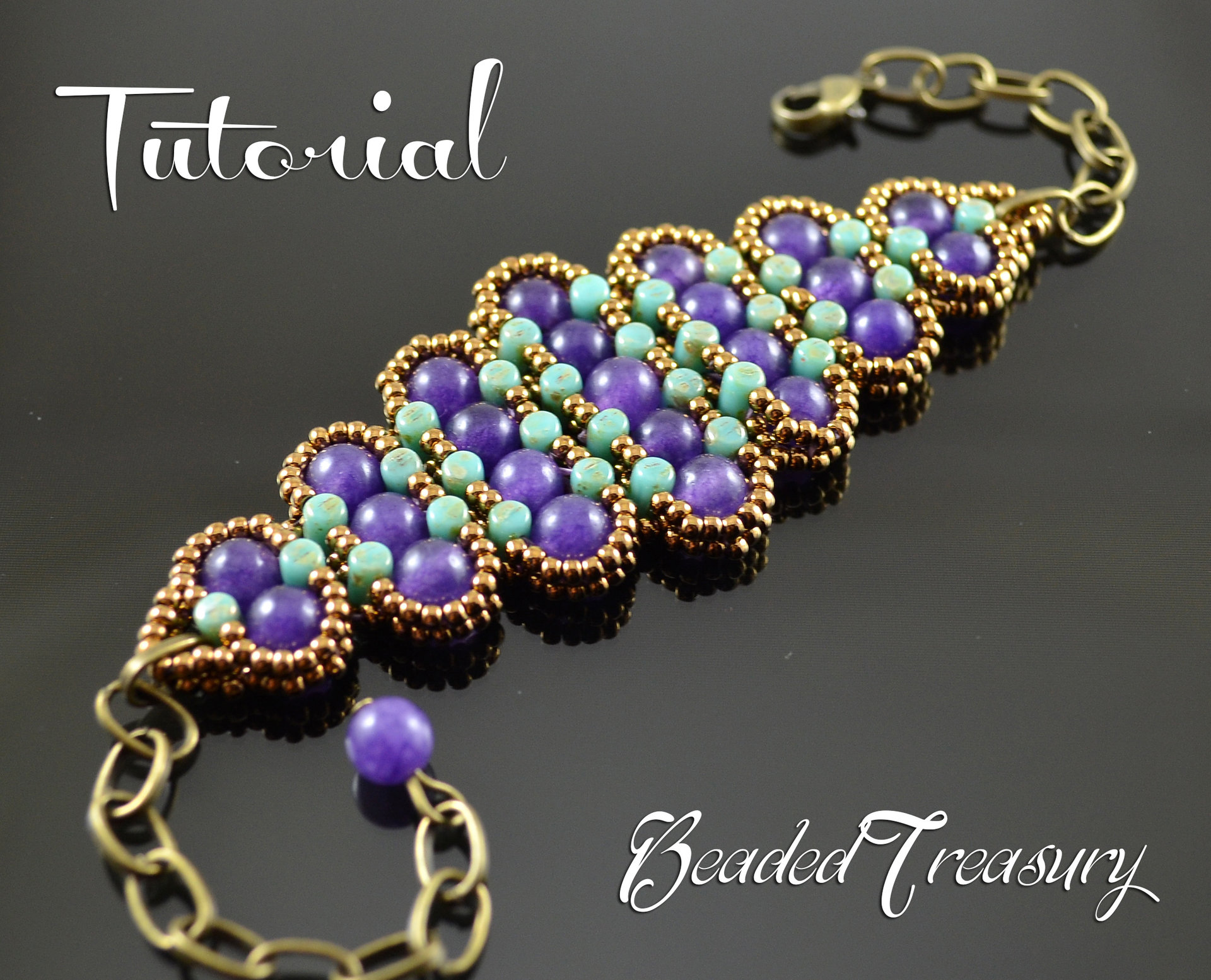 HISTORY - beadwoven bracelet tutorial, rulla bead pattern, seed bead pattern, beading tutorial, beaded bracelet pattern / TUTORIAL ONLY