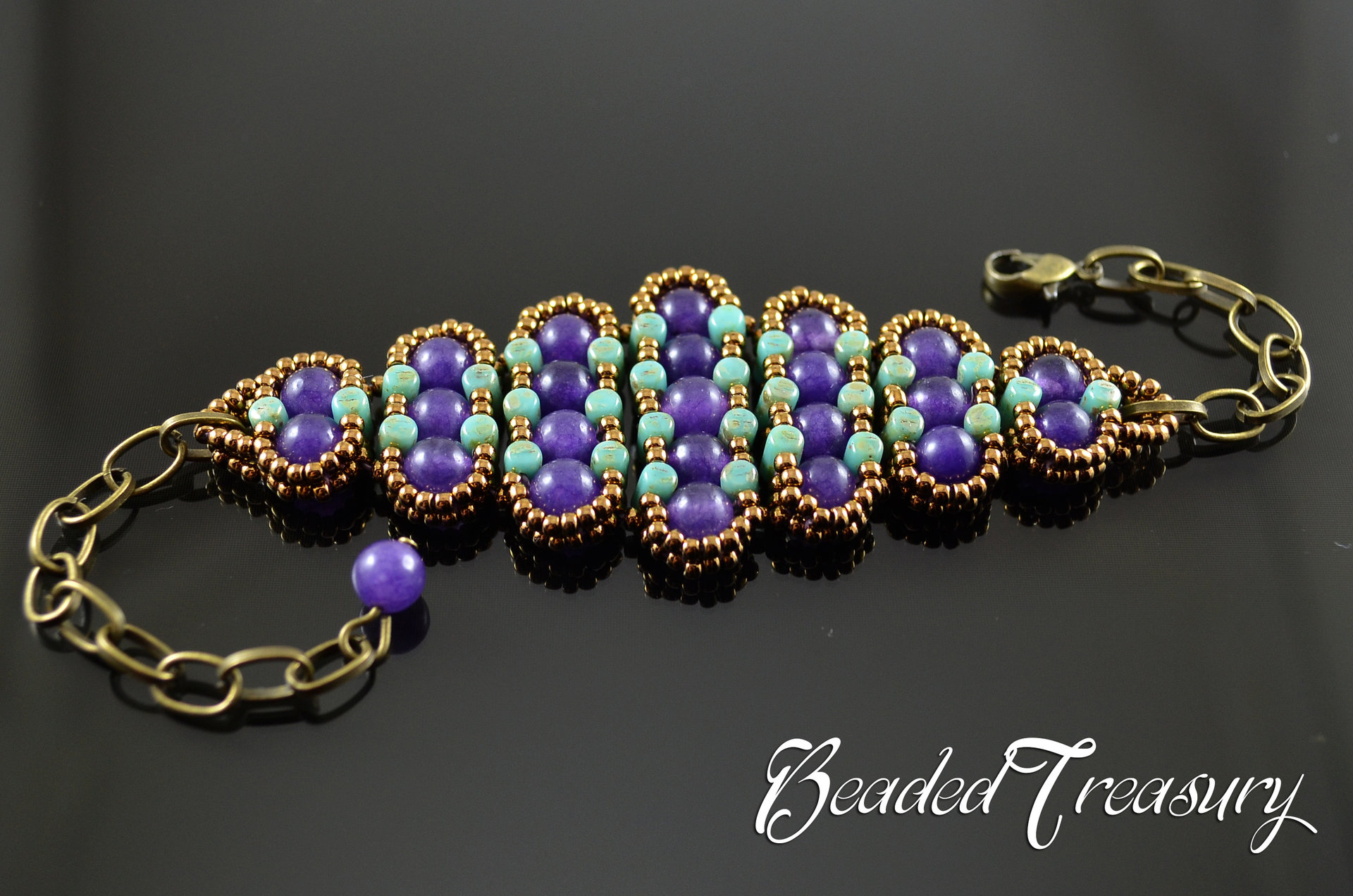 HISTORY - beadwoven bracelet tutorial, rulla bead pattern, seed bead pattern, beading tutorial, beaded bracelet pattern / TUTORIAL ONLY