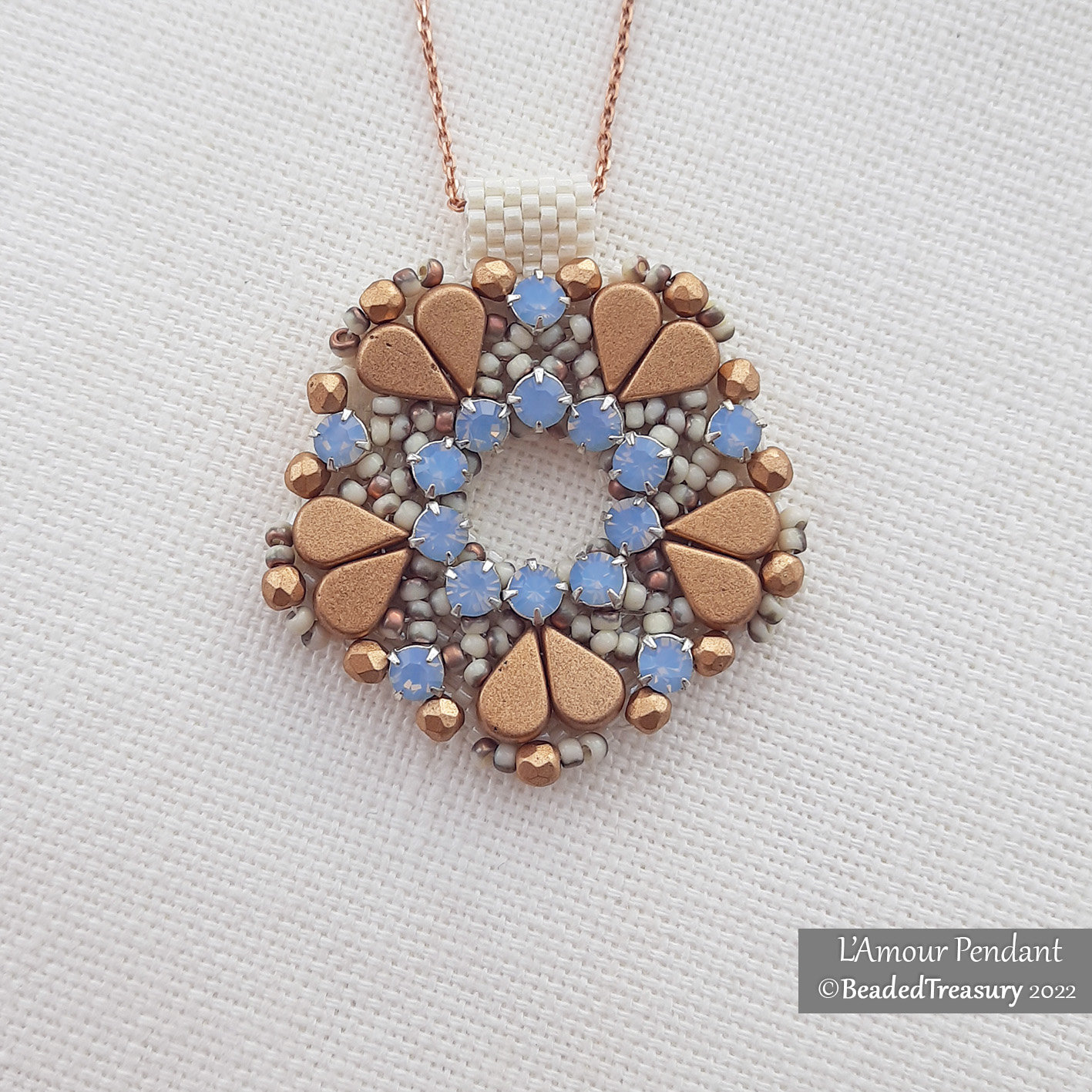 L'AMOUR PENDANT - Beading Pattern - Instant .pdf Download