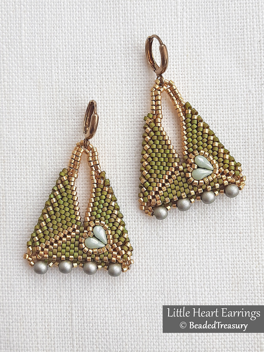LITTLE HEART Peyote Stitch Beading Tutorial