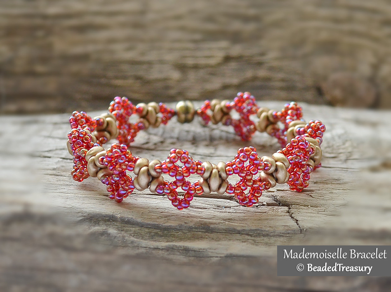 MADEMOISELLE BRACELET - Beading Tutorial with Superduo and Seed Beads