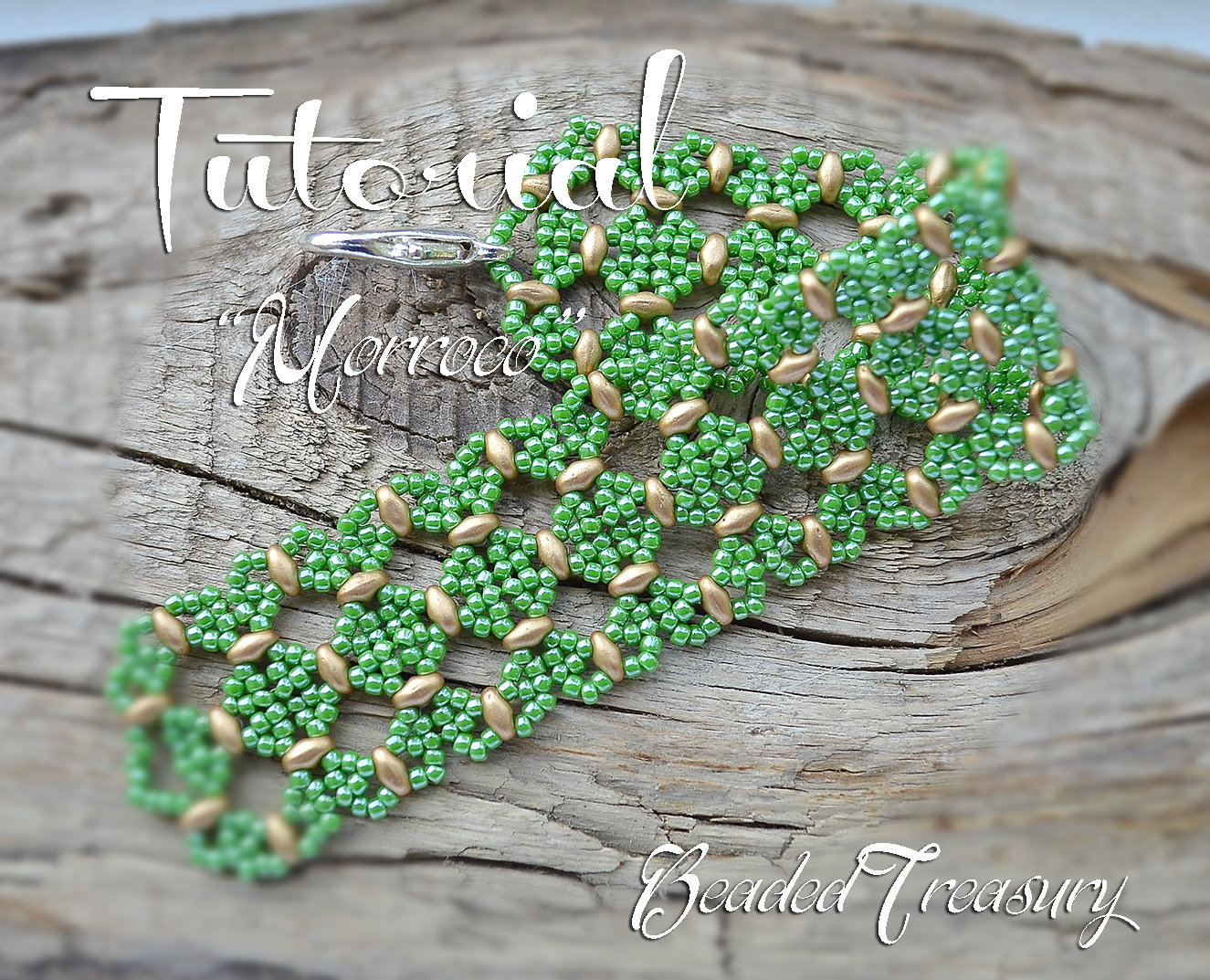 MOROCCO Beaded lace bracelet tutorial with Superduo beads Seed beads pattern - Instant PDF Download