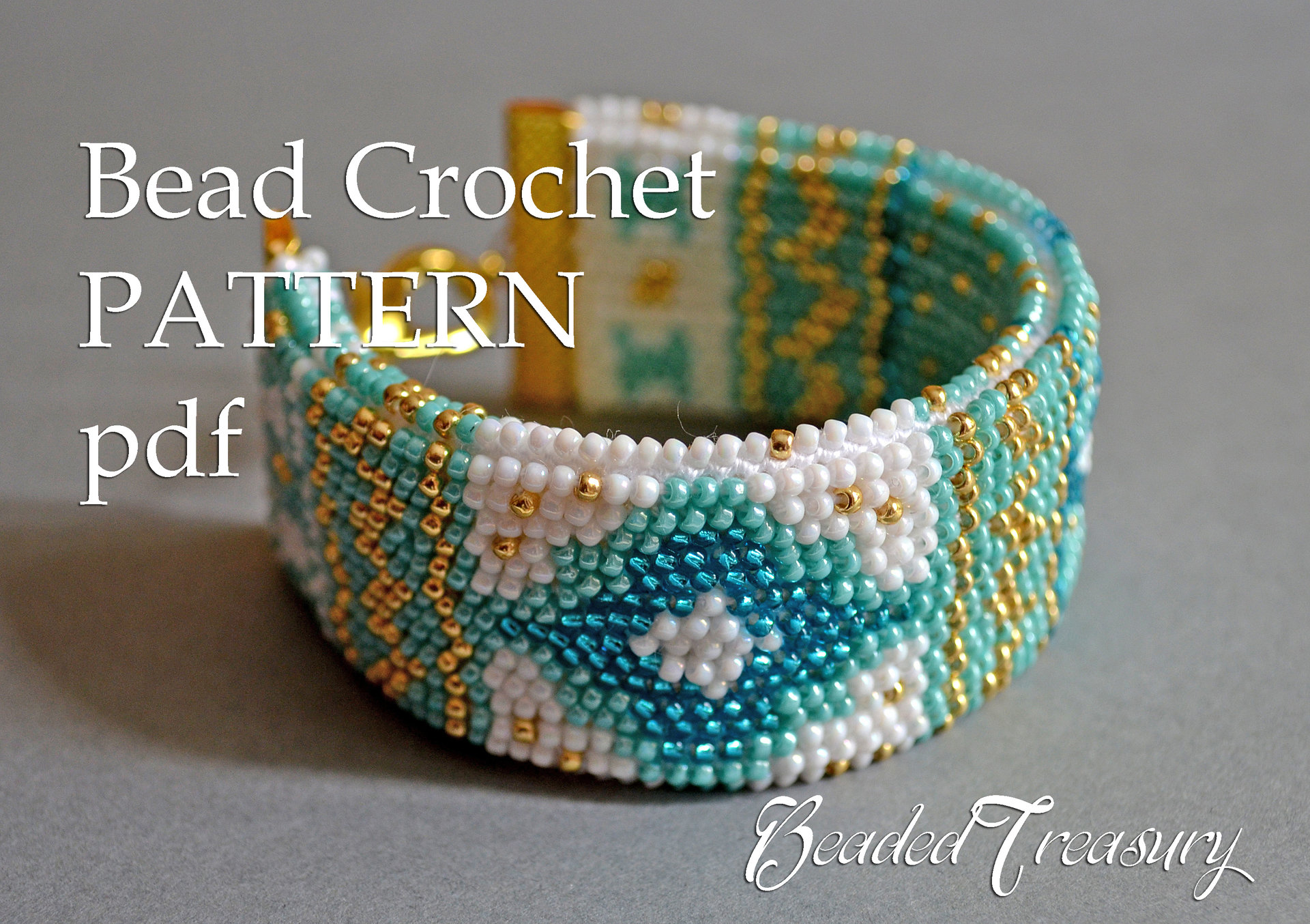 MEDITERRANEAN BREEZE - bead crochet bracelet pattern / Bead crochet pattern / Bracelet tutorial / Beaded bracelet / PATTERN ONLY