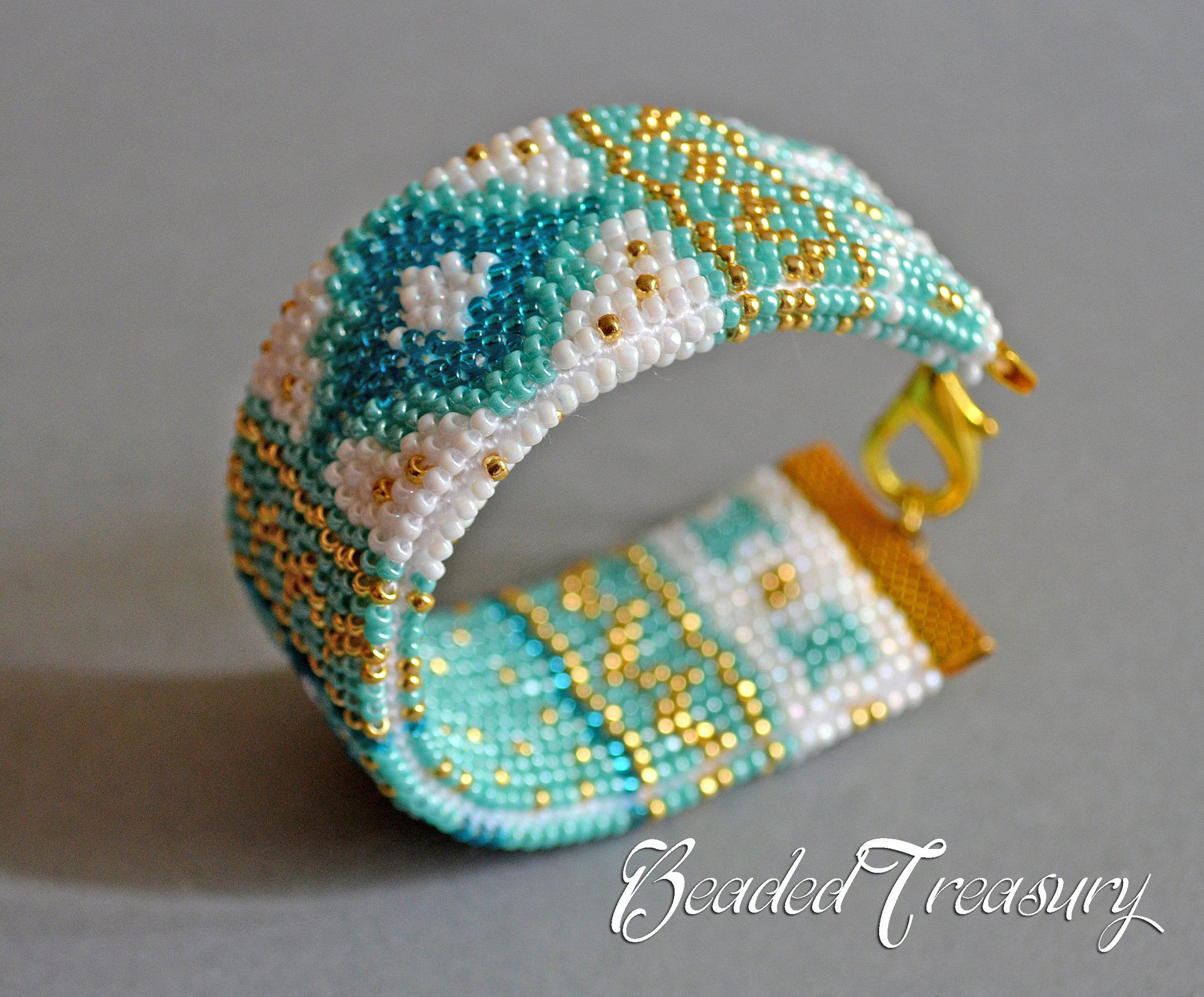 MEDITERRANEAN BREEZE - bead crochet bracelet pattern / Bead crochet pattern / Bracelet tutorial / Beaded bracelet / PATTERN ONLY