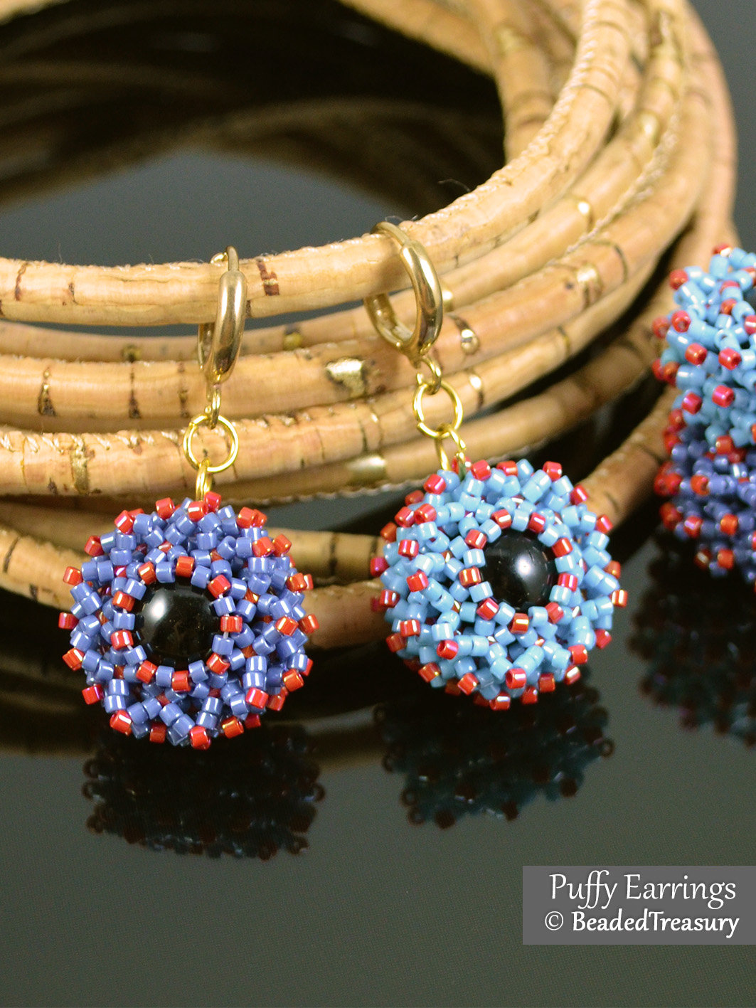 PUFFY EARRINGS - Beading Tutorial