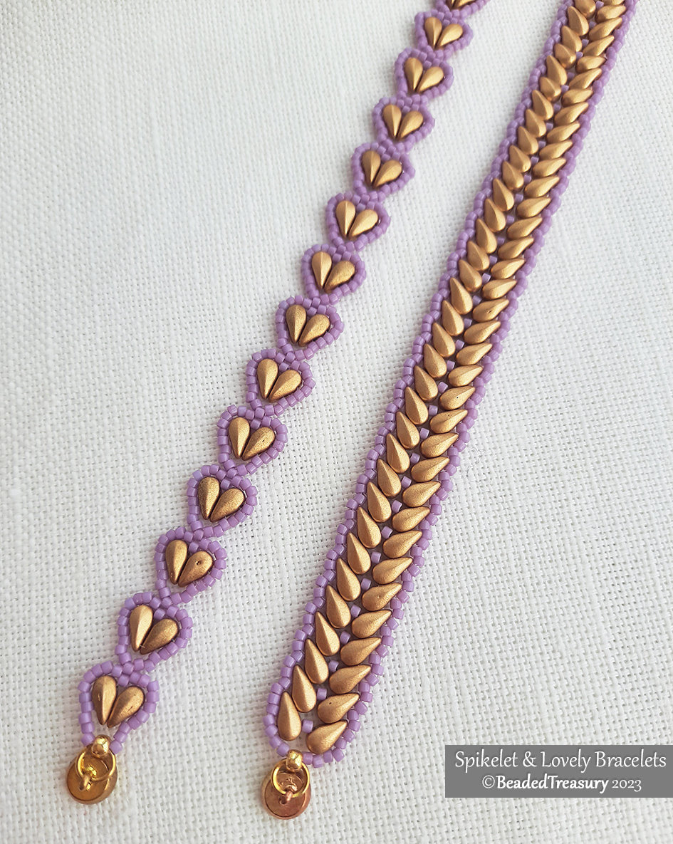 2 Beading Tutorials Pack - SPIKELET Bracelet and LOVELY Bracelet