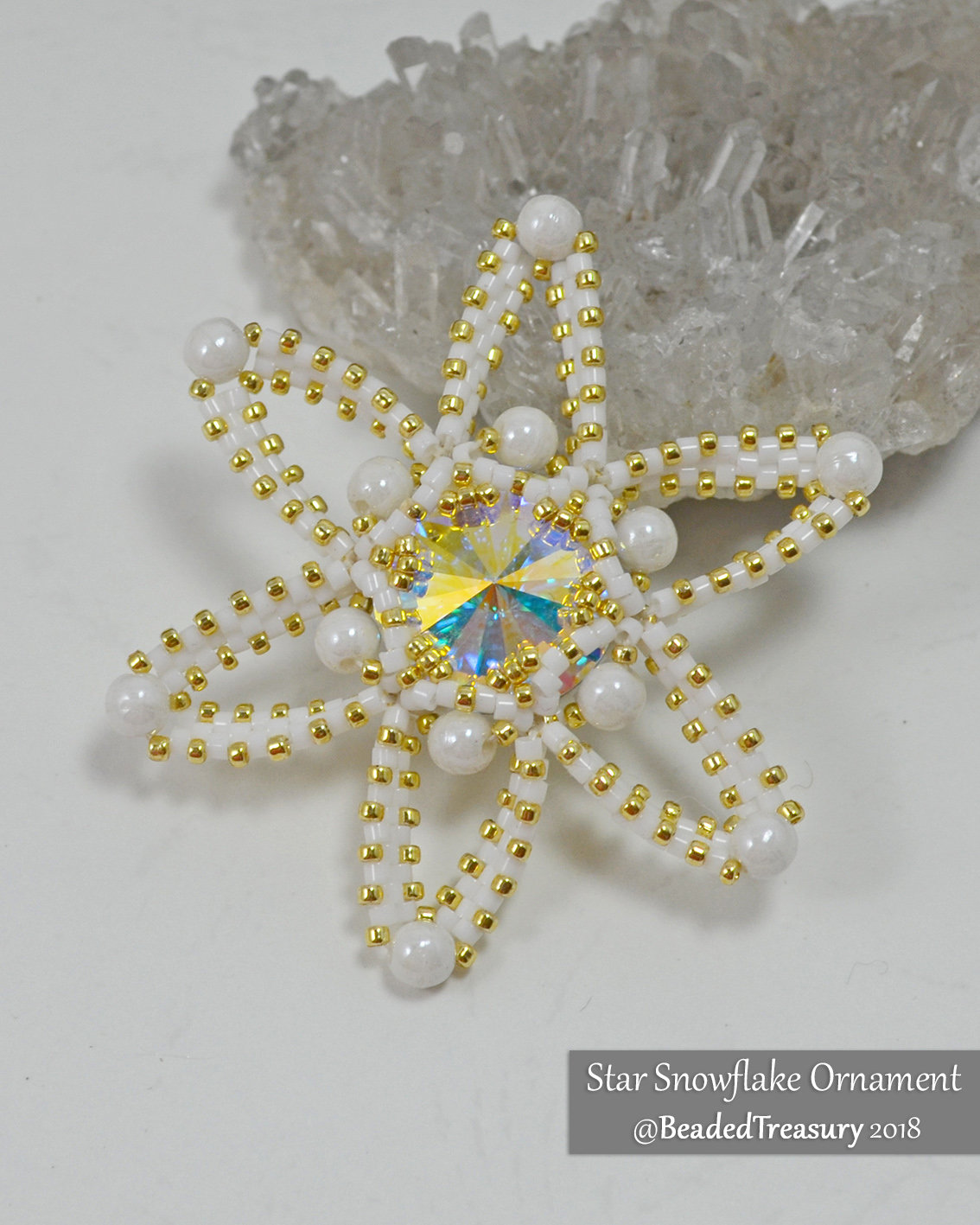 STAR SNOWFLAKE Ornment - Beading Tutorial