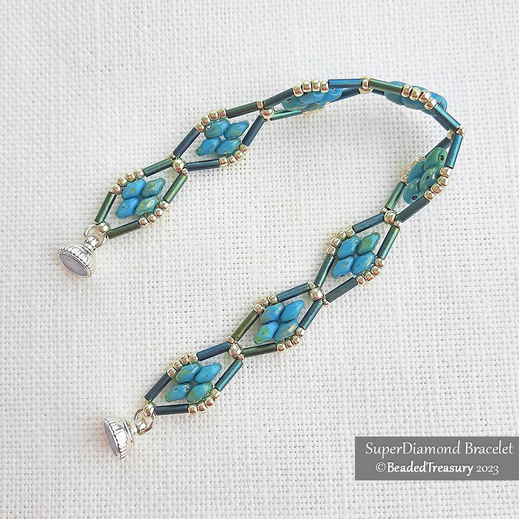 2 Beading Tutorials Pack - SUPER COOL Bracelet and SUPER DIAMOND Bracelet