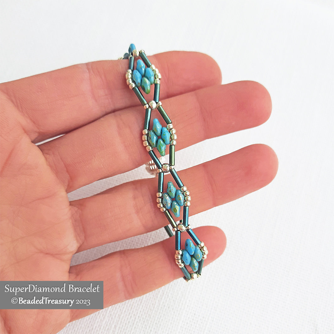 2 Beading Tutorials Pack - SUPER COOL Bracelet and SUPER DIAMOND Bracelet