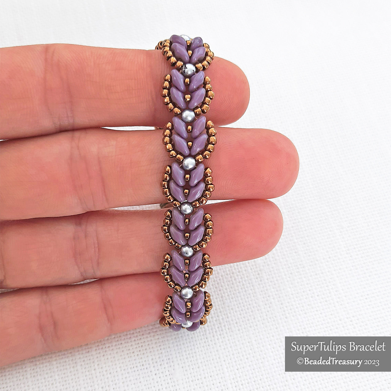 2 Bracelet Tutorials, SUPER TULIPS and SUPER BUDS, Seed bead patterns SuperDuo bracelets