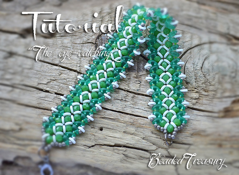THE EYE-CATCHING Beadwoven bracelet tutorial with O-beads and SuperDuo beads Seed beads pattern - Instant PDF Download