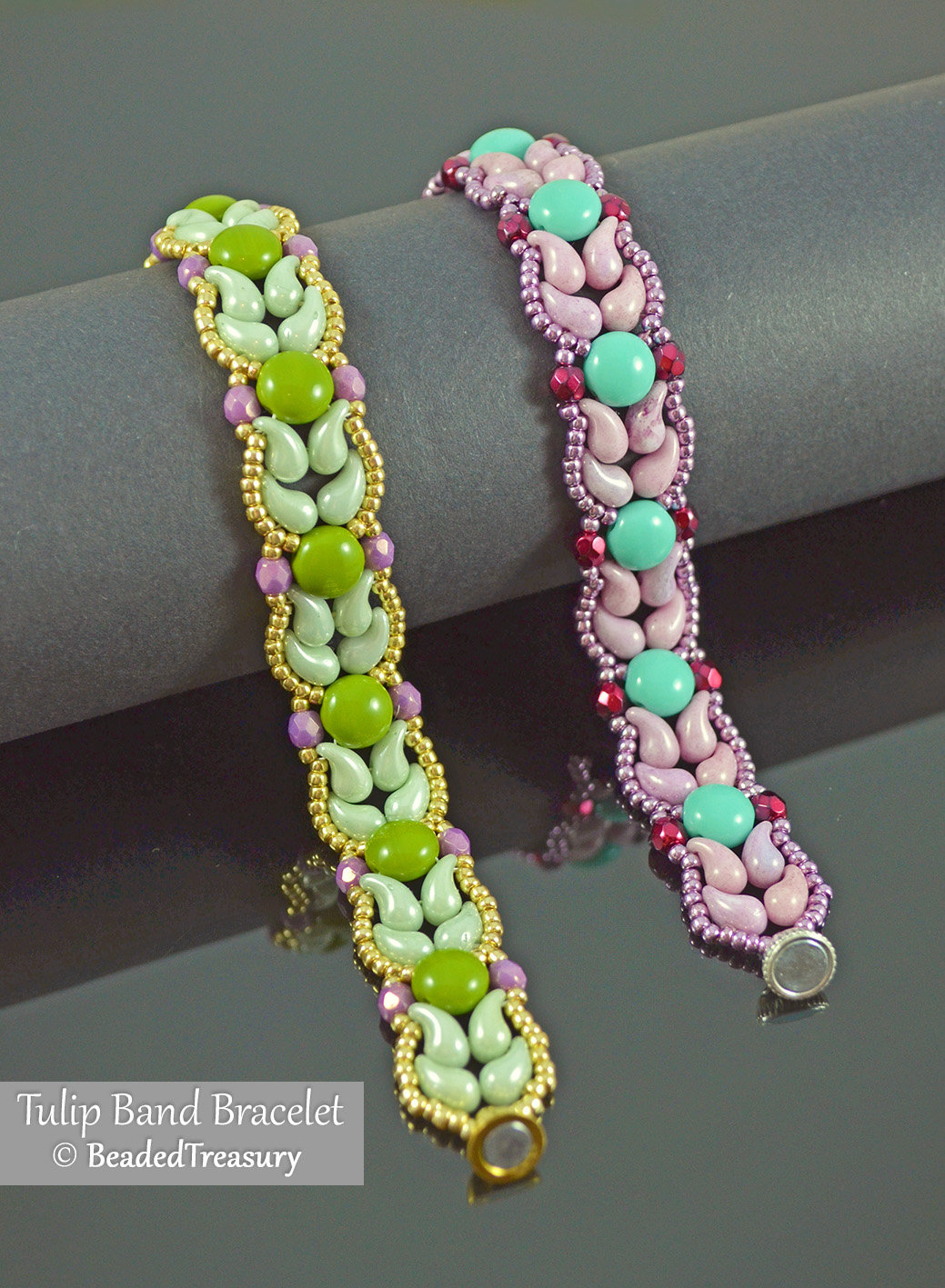TULIP BAND - Beaded Bracelet Tutorial