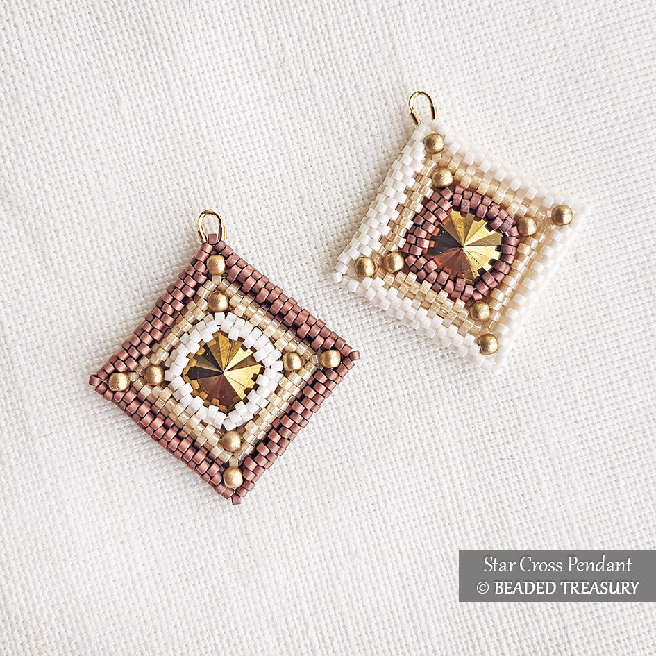 STAR CROSS PENDANT Peyote Stitch Beading Tutorial