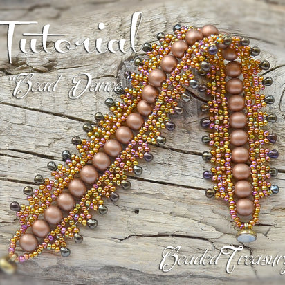 BEAD DANCE Beaded bracelet tutorial Seed bead pattern Beaded lace bracelet pattern - Instant PDF Download