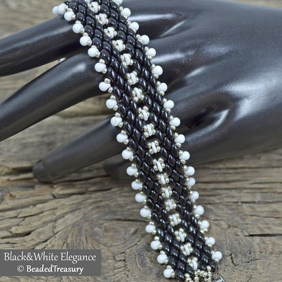 BLACK&WHITE ELEGANCE BRACELET - Beading Tutorial