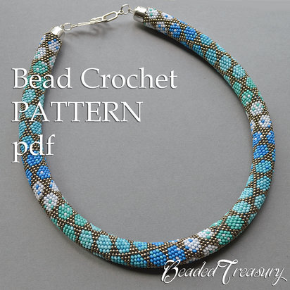 CITY STYLE - bead crochet necklace pattern / Bead crochet pattern / Crochet rope pattern / PATTERN ONLY