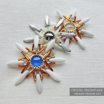 CRYSTAL SNOWFLAKE Ornament / Earrings - Beading Tutorial