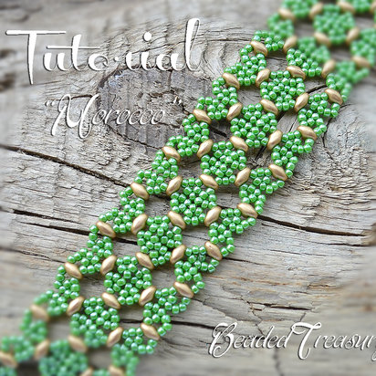 MOROCCO Beaded lace bracelet tutorial with Superduo beads Seed beads pattern - Instant PDF Download