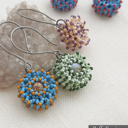 PUFFY EARRINGS - Beading Tutorial