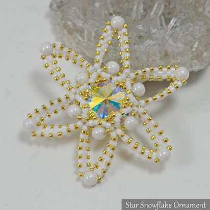 STAR SNOWFLAKE Ornment - Beading Tutorial