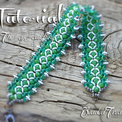 THE EYE-CATCHING Beadwoven bracelet tutorial with O-beads and SuperDuo beads Seed beads pattern - Instant PDF Download