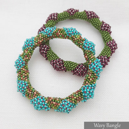 WAVY BANGLE - Beading Tutorial - Instant .pdf Download