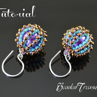 BEADED DELIGHTS - beadwoven earrings tutorial / Beading tutorial / Earring pattern / Beaded bead / Seed beads pattern / TUTORIAL ONLY