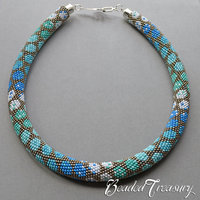 CITY STYLE - bead crochet necklace pattern / Bead crochet pattern / Crochet rope pattern / PATTERN ONLY