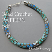 CITY STYLE - bead crochet necklace pattern / Bead crochet pattern / Crochet rope pattern / PATTERN ONLY