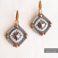 LUMINA EARRINGS Peyote Stitch Beading Tutorial