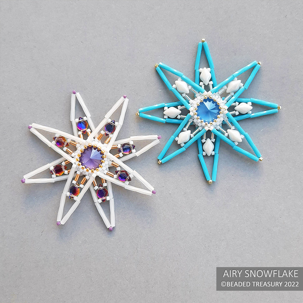 AIRY SNOWFLAKE Ornament Beading Tutorial
