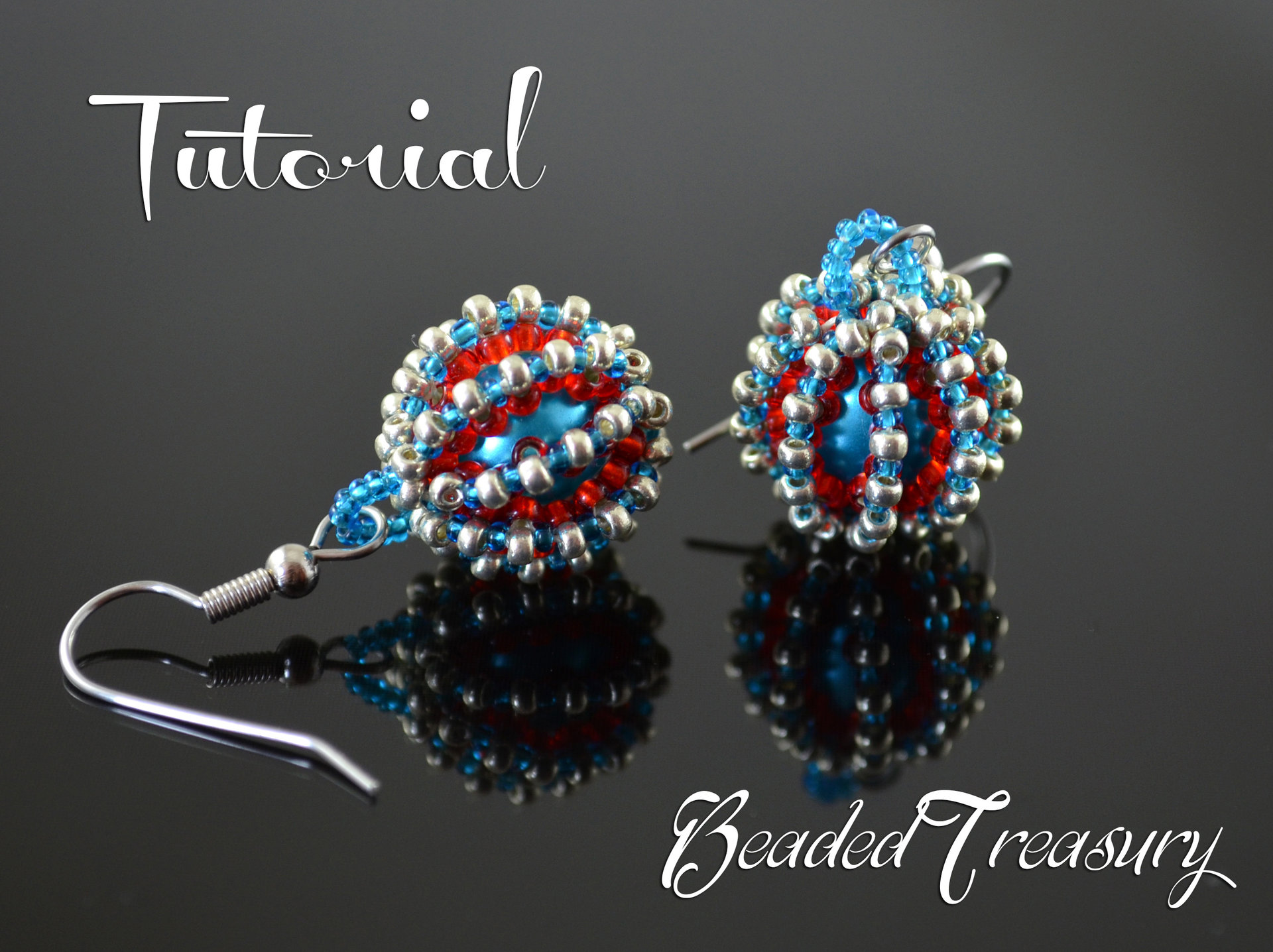 BEADED DELIGHTS - beadwoven earrings tutorial / Beading tutorial / Earring pattern / Beaded bead / Seed beads pattern / TUTORIAL ONLY