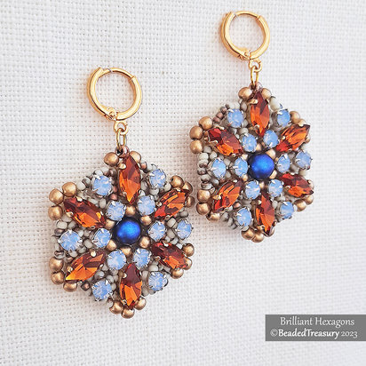 BRILLIANT HEXAGONS EARRINGS Beading Pattern